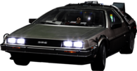 Delorean Front Back To The Future