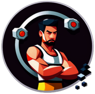 Gym, Minimalist App Icon - Circle Icon Bevel Border