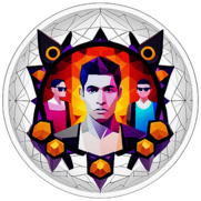 A posh club in ibiza with djs blending deep house beats, making the partygoers dance till dawn. low poly app icon