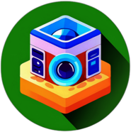 Laundromat, Minimalist App Icon - Circle Icon Bevel Border