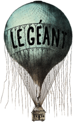 Le Géant Hot Air Balloon 19th Century France