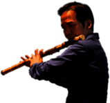 Musician Playing the Daegeum Flute