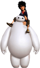 Big Hero 6 Hiro Hamada on Baymax' Shoulders