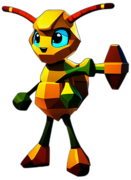 Hornet, Children'S Cartoon Animation Style -  Full Body, Single View, No Shadow