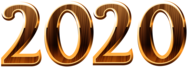 Happy New Year 2020 Golden Numbers