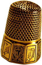 Victorian Gold and Enamel Thimble