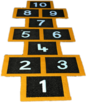 Hopscotch with Yellow Outline