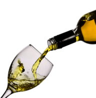 Pouring White Wine Glass
