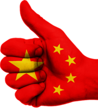 Hand China Flag