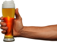 Hand Holding Pint Beer