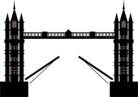 London Tower Bridge Silhouette Clipart