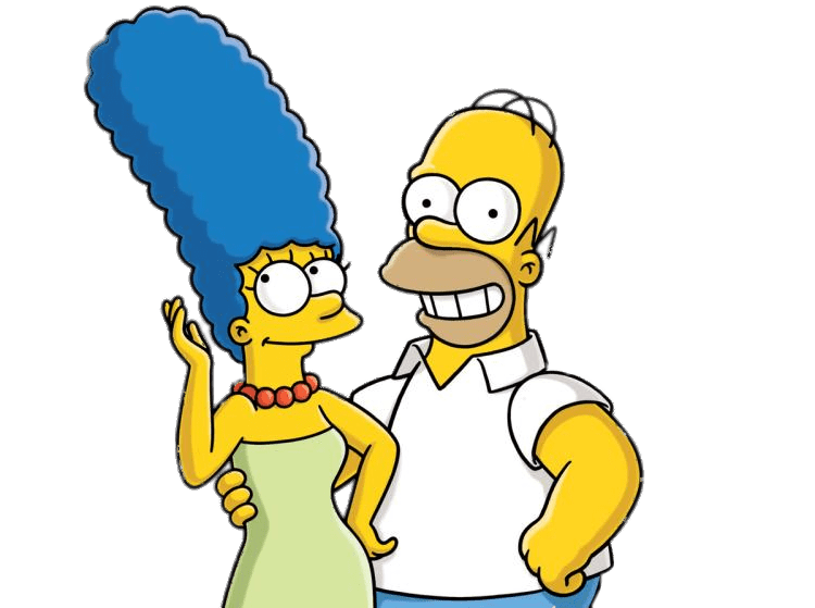 Homer and Marge Simpson