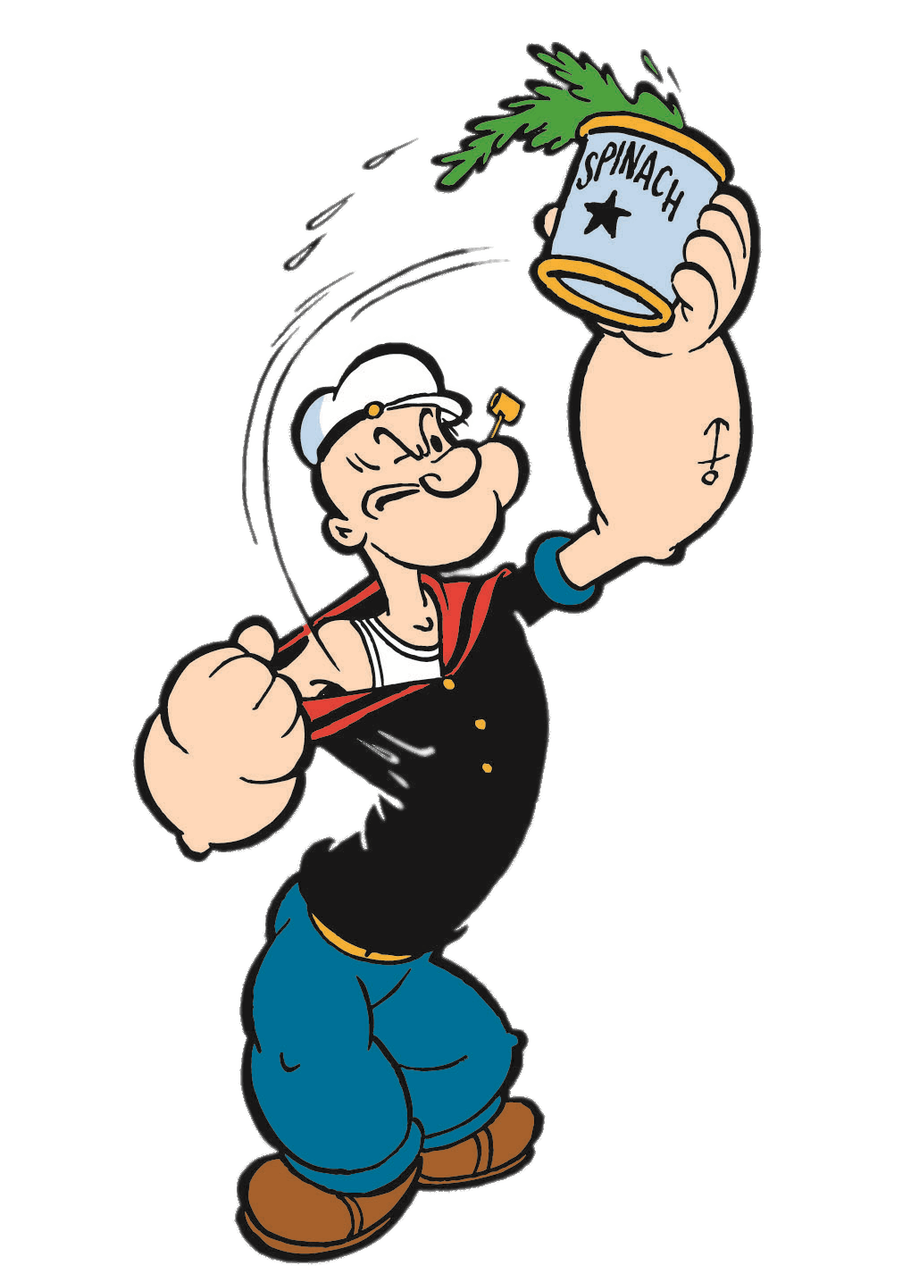 Popeye With Can Of Spinach