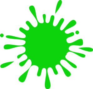 Green Circle Paint Splatter