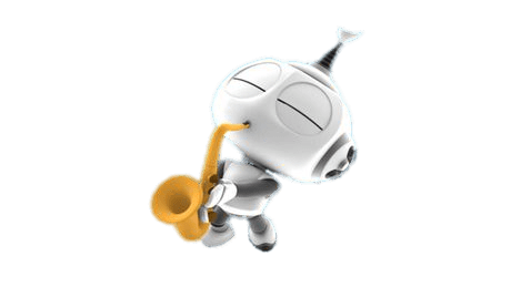 Rob the Robot Playing the Saxophone