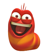 Larva Red Happy