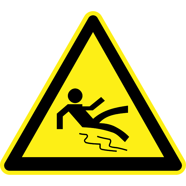 Slippery Floor Hazard Warning Sign