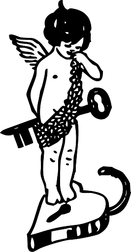 Young Angel with Key to Your Heart