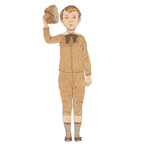 French Young Boy 19th Century Illustration