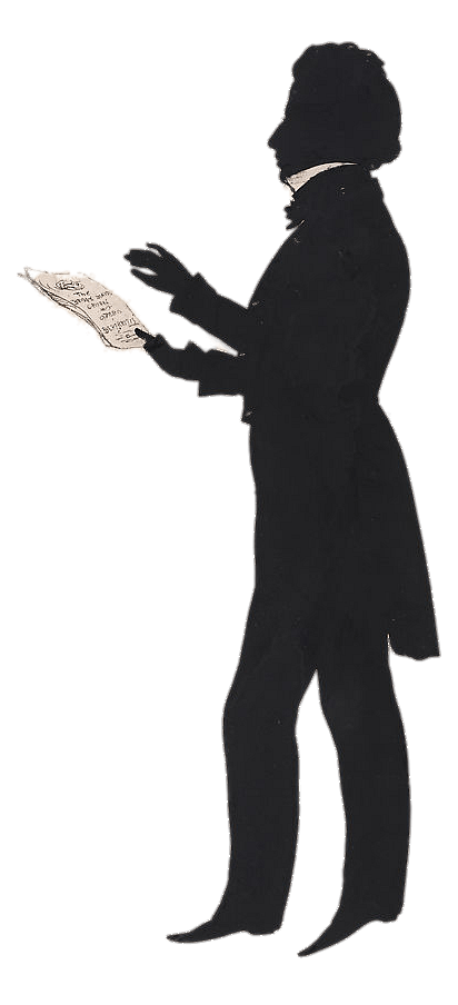 Silhouette of A Man Reading A Document