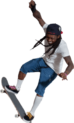 Skateboarder Smiling