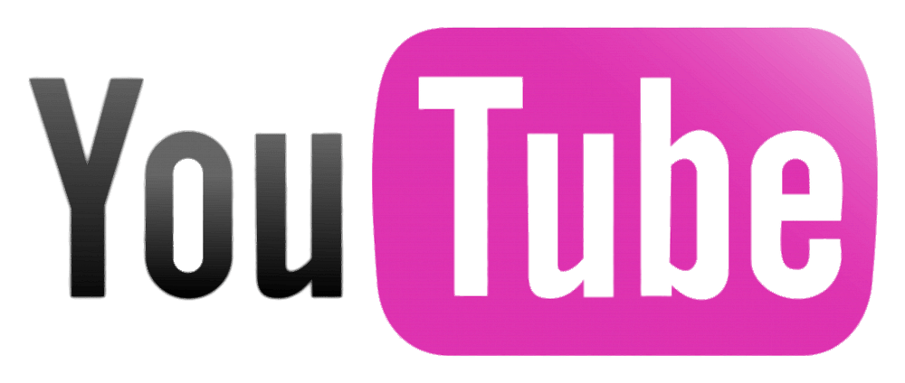 YouTube pink logo banner transparent
