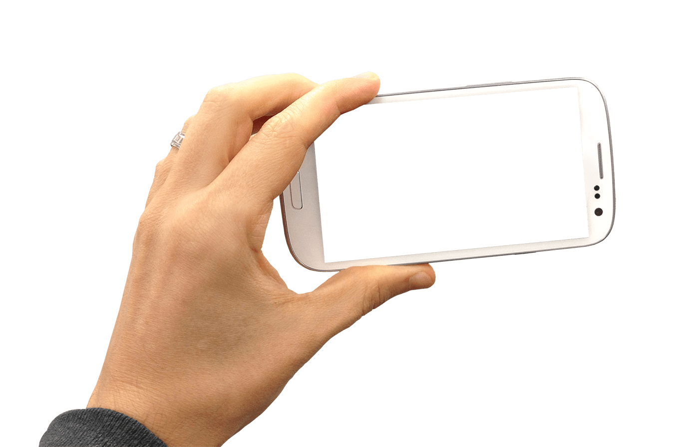 Hand Holding Smartphone Landscape