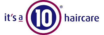 It's a 10 Haircare logo horizontal