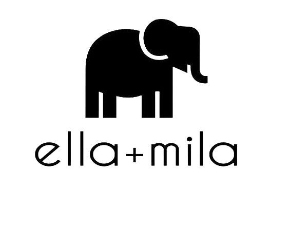 Ella + Mila logo black