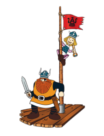Vic the Viking on Flagpole