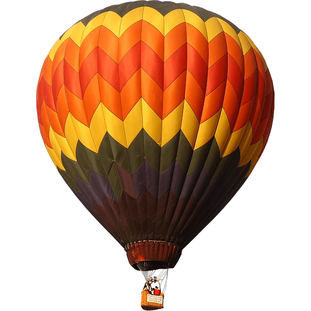 Red Yellow Green Hot Air Balloon