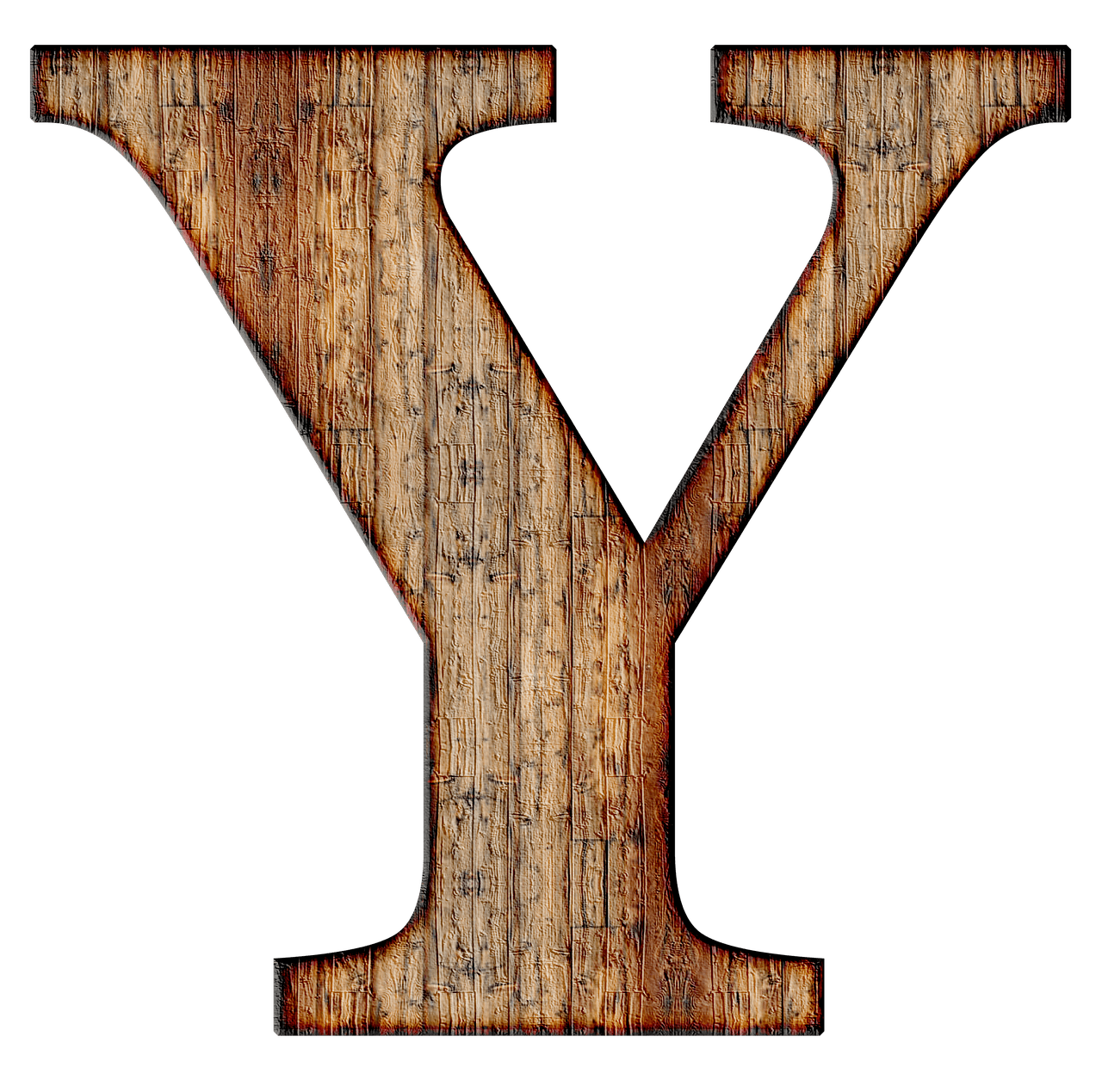 Wooden Capital Letter Y