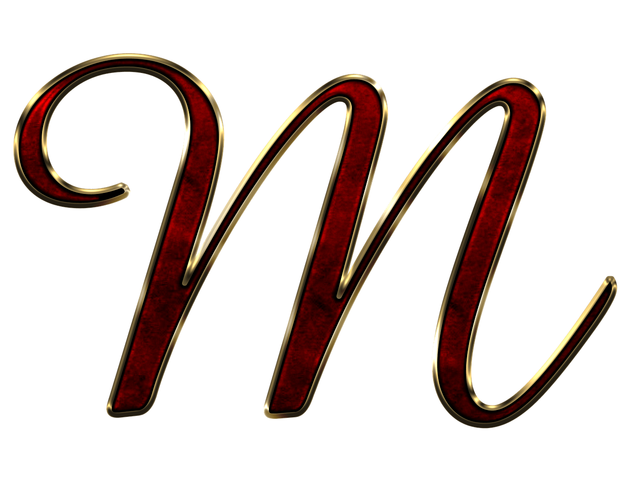 Capital Letter M Red