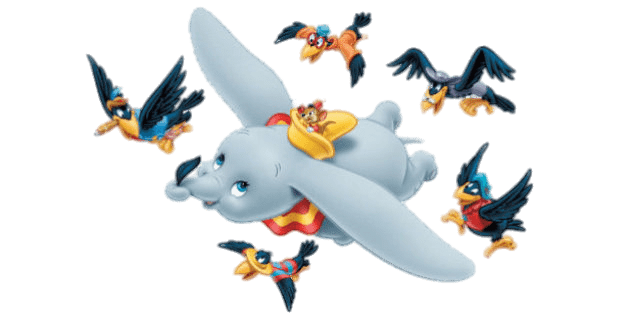 Dumbo Flying With Birds