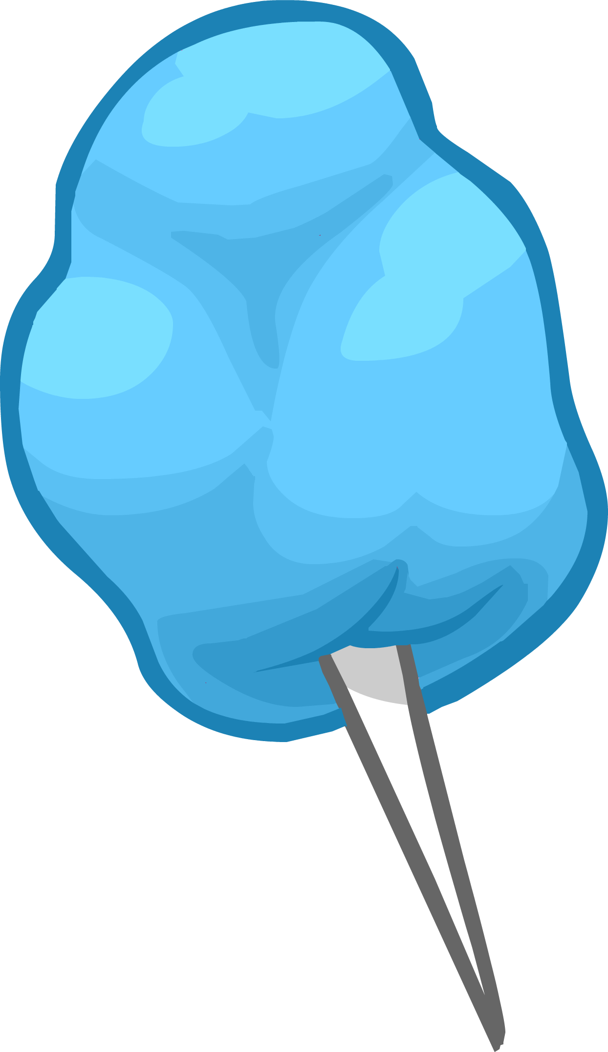 Blue Cotton Candy Clipart