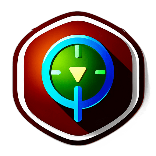 Organic Market, Minimalist App Icon - Circle Icon Bevel Border