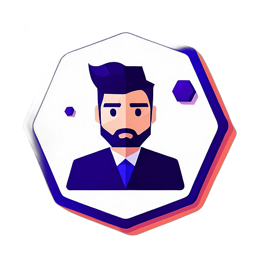 Driving School, Minimalist App Icon - Circle Icon Bevel Border