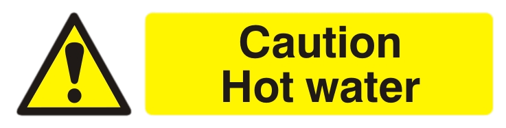 Caution Hot Water