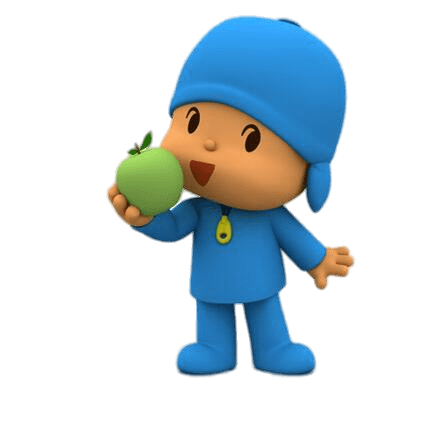Pocoyo Eating An Apple