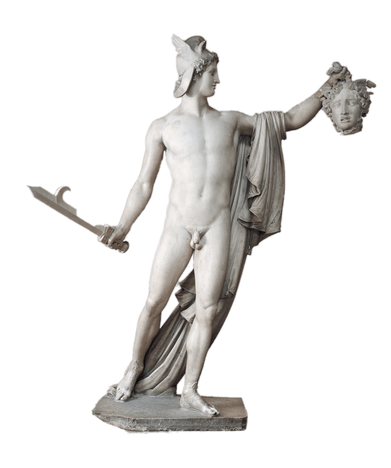 Perseus white statue