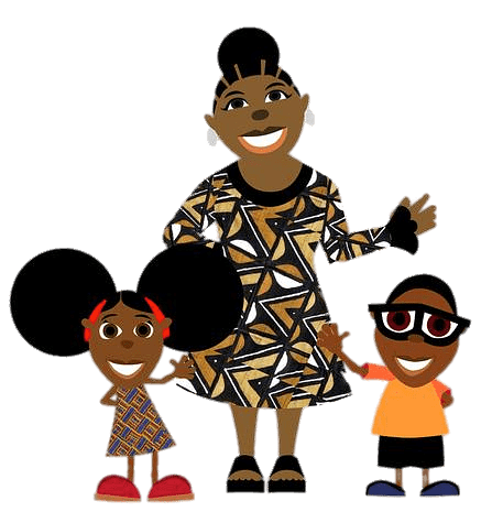 Bino and Fino with their mum