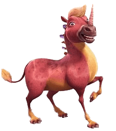 Ice Age character Bubbles the unicorn