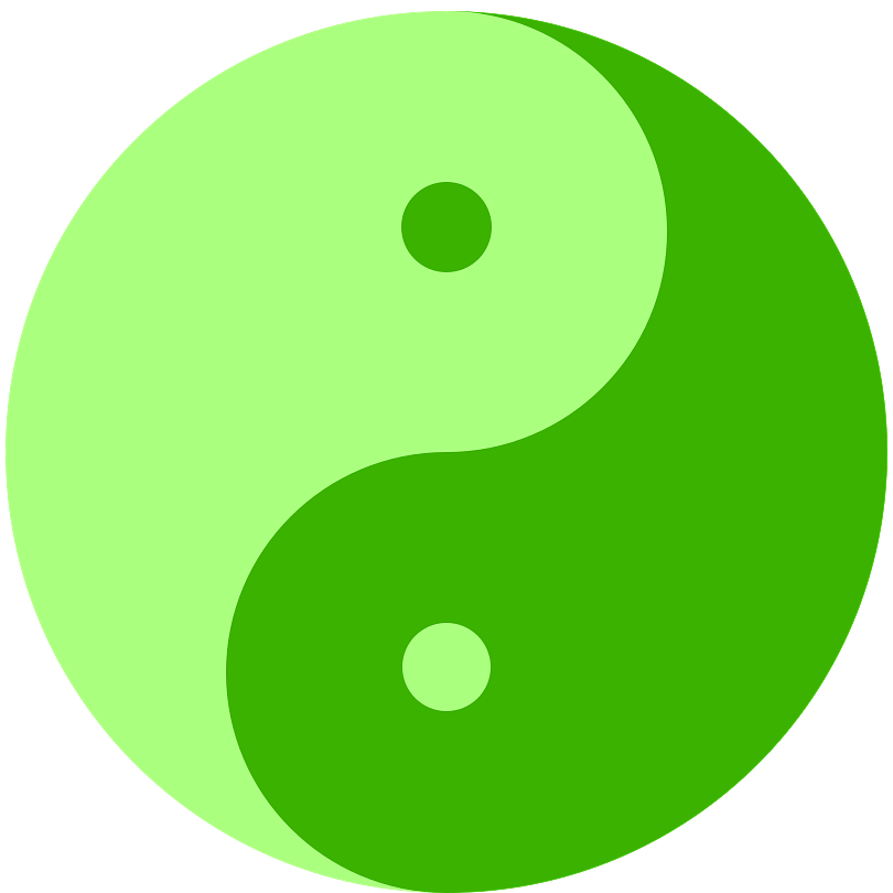 Green Yin Yang Symbol