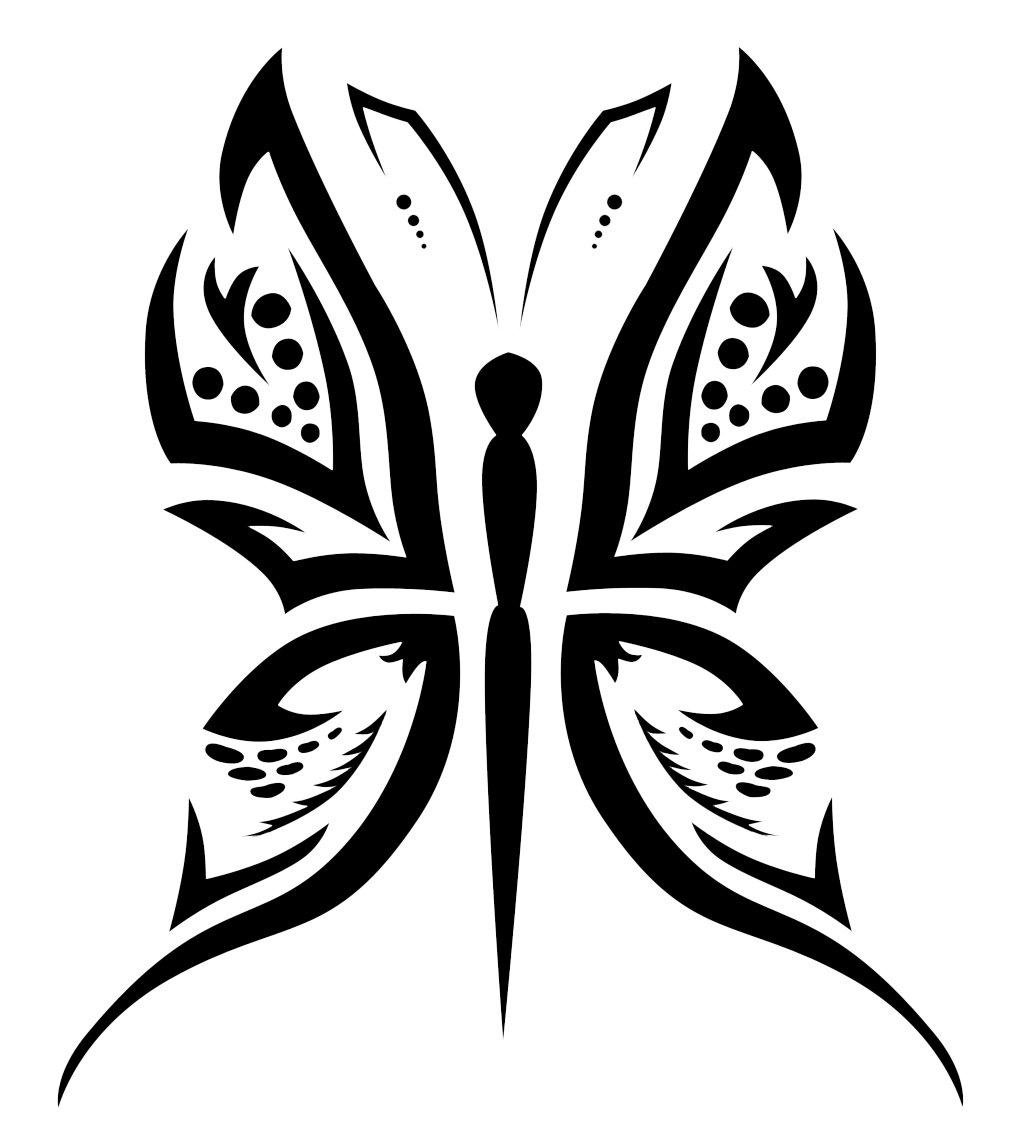 Long Butterfly Tattoo