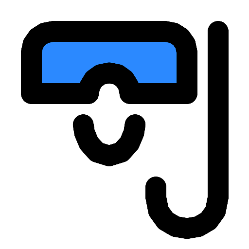 Scuba Diving Mask With Snorkel Icon