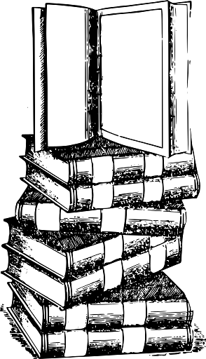 Vintage Image of a Pile of Books