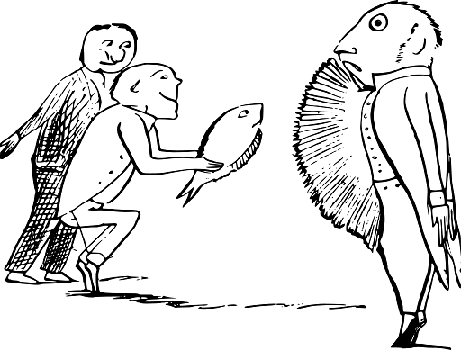 Edward Lear Drawing Fish Look Alike