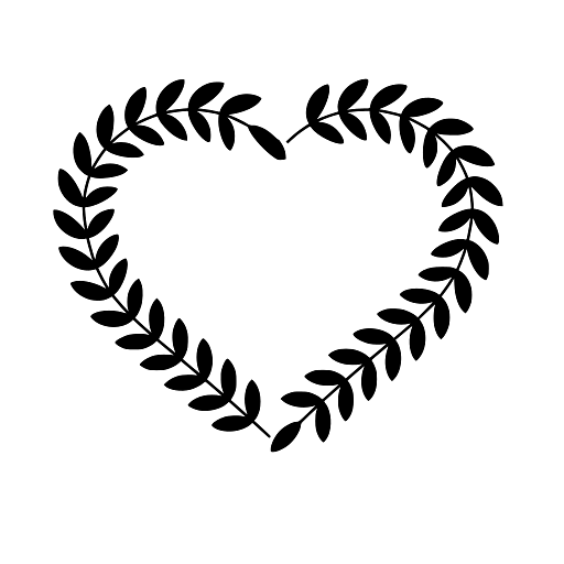 Love Heart with Laurel Frame
