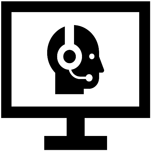 Online Customer Service Remote Worker Icon