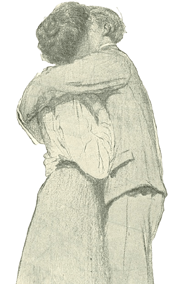 Victorian Lovers Kissing